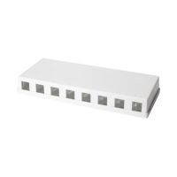 LogiLink Wanddose - UTP - RJ-45 X 8 - weiß