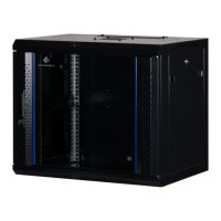 Rockstable 9 HE 19" Wandschrank mit Glastür, Wandmontiertes Regal, 9U, 60 kg, Sperrschloss, Schwarz