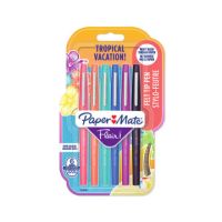 Paper Mate Flair Tropical, Verschlossener Gelschreiber, Schwarz, Blau, Orange, Pink, Violett, Schwarz, Blau, Orange, Pink, Violett, Kunststoff, Medium, Medium