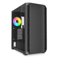 Sharkoon AK2 RGB, Midi Tower, PC, Schwarz, ATX, micro ATX, Mini-ITX, Multi, Taschenlüfter