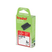TRODAT 6/4915/SS, Tintenpatrone, Rot, Trodat, Schwarz, Austrian Ecolabel Indelible DIN ISO 14145-2, 79 mm