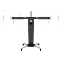 Vision VFM-F51T - Wagen - für 2 LCD-/Plasma-Konsolen - motorisiert - Aluminium, Stahl - mattschwarz - Bildschirmgröße: 139.7-215.9 cm (55"-86")