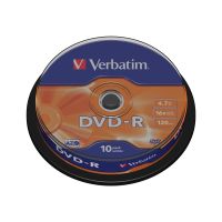 Verbatim 10 x DVD-R - 4.7 GB 16x - mattsilber