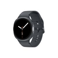 Samsung Galaxy Watch8 - 44 mm - Carbon-Schwarz - intelligente Uhr mit Sportband - Gummi - Graphit - Bandgröße: M/L - Anzeige 3.7 cm (1.47")
