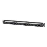 Eaton Tripp Lite Series Cat6 24-Port Patch Panel - PoE+ Compliant, 110/Krone, 568A/B, RJ45 Ethernet, 1U Rack-Mount, TAA - Patch Panel - Rack montierbar - CAT 6 - RJ-45 X 24 - Schwarz - 1U - 48.3 cm (19")