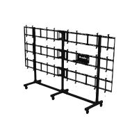 Peerless AV SmartMount Portable Video Wall Cart DS-C555-4X3 - Wagen - für 12 LCD-Displays - Aluminium - schwarze Pulverbeschichtung - Bildschirmgröße: 116.8-139.7 cm (46"-55")