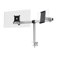 Durable Befestigungskit - einstellbarer Arm - für Monitor / Tablet - Aluminium, hochwertiger Kunststoff - Silber - Bildschirmgröße: 53.3-68.6 cm (monitor)