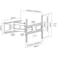 Equip Befestigungskit (artikulierende bewegliche Wandhalterung) - für gekrümmter LCD-Fernseher - Bildschirmgröße: 94-177.8 cm (37"-70")