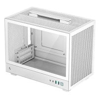 Deepcool CH160 WH, Small Form Factor (SFF), PC, Weiß, Mini-ITX, ABS, SPCC, Gehärtetes Glas, 17,2 cm