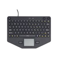 Gamber-Johnson iKey SL-80-TP - Tastatur - mit Touchpad, Maustasten