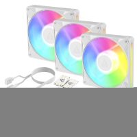 Arctic BioniX P14 A-RGB (White) – 3 Pack 140 mm PWM-Lüfter mit Daiy Chain, Ventilator, 14 cm, 400 RPM, 2500 RPM, 186 m³/h, Weiß