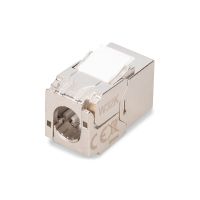 DIGITUS CAT 6A  Kompakt-Keystone Modul, geschirmt, werkzeugfreier Montageanschluss