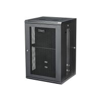 StarTech.com 18HE 19 Zoll Wand Netzwerkschrank - 40,5cm tiefes, mit Scharnieren versehenes, abschließbares IT/Netzwerk rack - inkl. Fachboden und perforierten Seitenwänden - vormontiert (RK1820WALHM)