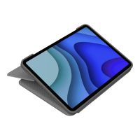 Logitech Folio Touch - Tastatur und Foliohülle - mit Trackpad - hinterleuchtet - Apple Smart connector - AZERTY - Französisch - Oxford Gray - für Apple 10.9-inch iPad Air (4. Generation, 5. Generation)