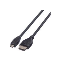 ROTRONIC-SECOMP Roline Green - Highspeed - HDMI-Kabel mit Ethernet - HDMI männlich zu 19 pin micro HDMI Type D männlich - 2 m - abgeschirmt - Schwarz - unterstützt 4K 30 Hz (3840 x 2160)