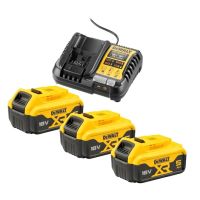 DEWALT DCB1104P3-QW, Batterie- & Ladegerät-Set, Lithium-Ion (Li-Ion), 5 Ah, 18 V, Schwarz, Gelb, AC