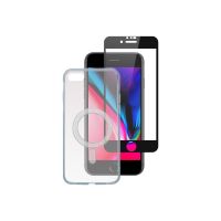 4smarts 360° Starter Set - Schutzhülle hintere Abdeckung für Mobiltelefon - kompatibel mit MagSafe - Glas, fettabweisende Beschichtung, Thermoplastisches Polyurethan (TPU)