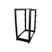 StarTech.com Open Frame Rack 25HE - 4 Pfosten Serverschrank - 58 cm - 104 cm tiefenverstellbar mit Rollen / Nivellierfüße und Kabelverwaltung (4POSTRACK25U)