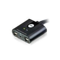 ATEN 4 x 4 USB 2.0 Peripherie-Freigabe-Switch, Schwarz