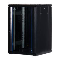 Rockstable 18 HE 19" Serverschrank mit Glastür, Freistehendes Gestell, 18U, 800 kg, Sperrschloss, Ablageschienen, Verstellbare Füße