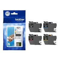 Brother LC421 - 4er-Pack - Schwarz, Gelb, Cyan, Magenta