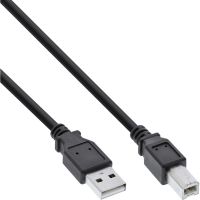 InLine USB 2.0 Kabel - A an B - schwarz - 0,5m