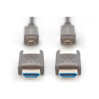DIGITUS 4K - HDMI AOC Hybrid Glasfaserkabel mit 10m abnehmbaren Stecker