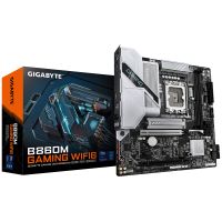Gigabyte B860M GAMING WIFI6 Mainboard - Intel Core Ultra Series CPUs, 8+1+2 Phases VRM, bis zu 9066MHz DDR5, 1xPCIe 5.0 + 1xPCIe 4.0 M.2, 2.5GbE LAN, WIFI 6, USB 3.2 Gen 1, Intel, LGA 1851 (Socket V1), Intel Core Ultra (Serie 1), Intel Core Ultra (Series 