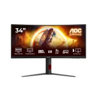 AOC G4 CU34G4, 86,4 cm (34"), 3440 x 1440 Pixel, Wide Quad HD, LED, 1 ms, Schwarz, Rot