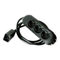 ONLINE USV Steckdosenleiste - Eingabe, Eingang IEC 60320 C20 - Ausgangsanschlüsse: 3 (power CEE 7/7)