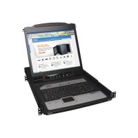 Eaton Tripp Lite Series 8-Port Rack Console KVM Switch built in IP w/ 19" LCD 1U - KVM-Konsole mit KVM-Switch - 8 Anschlüsse - 48.3 cm (19")