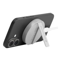 dbramante1928 re-charge - Kabelloses Ladegerät - with stand, with Qi2 - ALU - 25 Watt - 2 A (magnetisch)