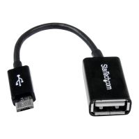 StarTech.com 5in Micro USB to USB OTG Host Adapter - Micro USB Male to USB A Female On-The-GO Host Cable Adapter (UUSBOTG)