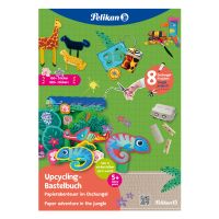 Pelikan Upcycling Bastelbuch mit Sticker, Dschungel A4 32 Seiten FSC, 5 Jahr(e), Mehrfarbig