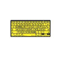Logickeyboard LKB-LPBY-BTON-DE, Mini, Kabellos, Bluetooth, QWERTZ, Schwarz, Gelb