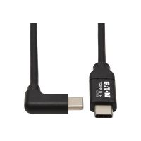 Eaton Tripp Lite Series USBC Cable (M/M) - USB 2.0, Thunderbolt 3, 100W PD Charging, Right-Angle Plug, Black, 2 m (6.6 ft.)