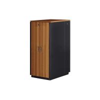DIGITUS SOUNDproof DN-19 42U-SO-W - Schrank Netzwerkschrank - Schwarz, Nußbaum, RAL 9005 - 42HE - 48.3 cm (19")