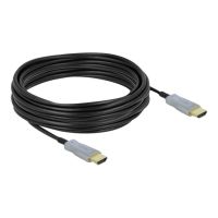 Delock HDMI-Kabel - HDMI männlich zu HDMI männlich - 10 m - Glasfaser - Schwarz - 4K Unterstützung, Active Optical Cable (AOC)