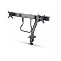 StarTech.com Desk Mount Dual Monitor Arm w/ Crossbar, Up To 27" Displays - Befestigungskit - artikulierender, mechanischer Feder - für 2 LCD-Displays - Stahl, Kunststoff - Schwarz - Bildschirmgröße: 43.2-68.6 cm (17"-27")