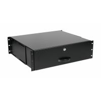 Equip Abschliessbare Schublade 19', 3HE, RAL9005 Schwarz, Schubladeneinheit, Schwarz, 3U, Türkei, 48,3 cm (19"), 485 mm