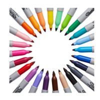 Dymo Sharpie Fine Point - Marker - permanent - verschiedene Farben - alkoholbasierte Tinte - 1 mm - fein (Packung mit 18)