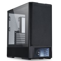 Lian Li LAN207DX, Midi Tower, PC, Schwarz, ATX, micro ATX, Mini-ITX, Stahl, Gehärtetes Glas, 18 cm