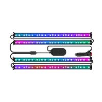 Govee RGBIC Interior Car Lights, Intelligenter Leuchtstreifen, Bluetooth, Transparent, Multi, 12 V, 12 V