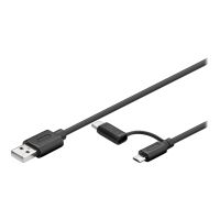 Wentronic goobay 2in1 - USB-Kabel - USB (M) bis Micro-USB Typ B, USB-C