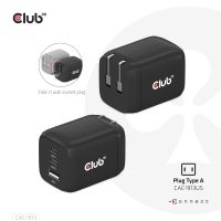 Club 3D Ladegerät PPS 65Watt GAN, (2x USB Typ-C + USB Typ-A), PD 3.0
