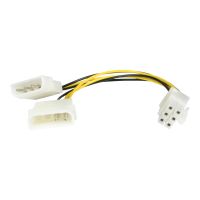 StarTech.com 12cm LP4 Molex auf 6pin PCI Express Stromkabel - Molex / PCIe Grafikkarten Stromkabel - Netzteil - interne Stromversorgung, 4-polig (M)