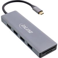 InLine USB 3.2 USB-C Multi Hub (3x USB-A + USB-C) - Cardreader - HDMI - OTG