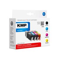 KMP MULTIPACK C90V - 4er-Pack - Schwarz, Gelb, Cyan, Magenta - kompatibel - Tintenpatrone (Alternative zu: Canon 6443B001, Canon 6444B001, Canon 6445B001, Canon 6446B001, Canon CLI-551BK XL, Canon CLI-551C XL, Canon CLI-551M XL, Canon CLI-551Y XL)