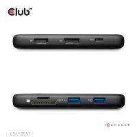 Club 3D 8-1 Portable Dock USB Type-C® 10Gbps to HDMI™ and DisplayPort™ 8K30Hz PD Max.100Watt, USB Typ-C, HP DELL LENOVO MAC APPLE WINDOWS ACER ASUS