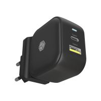 ICY BOX IB-PS106-PD - Netzteil - 38 Watt - 3 A - PD 3.0, QC 3.0 - 2 Ausgabeanschlussstellen (USB, 24 pin USB-C)